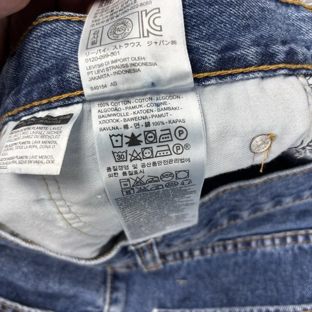 Levi's 505 Jeans Men's 36x32 Regular Fit Straight Leg‎ Blue Denim Medium Wash